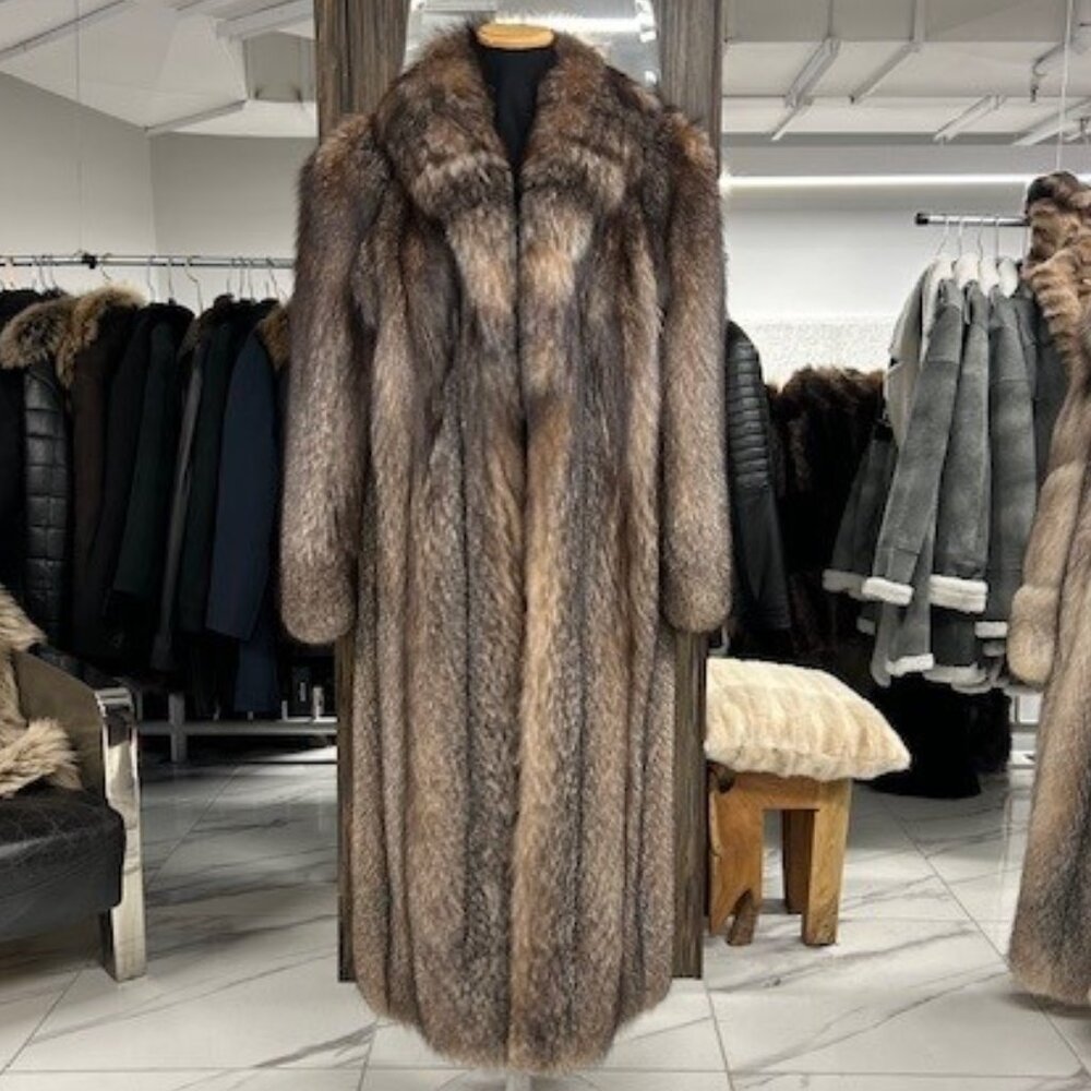CRYSTAL FOX -Long - SUPER quality - worn twice - paid 12k NOW $3795 - SIZE L